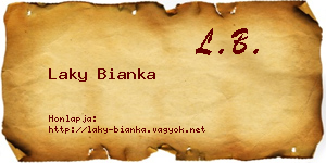 Laky Bianka névjegykártya
